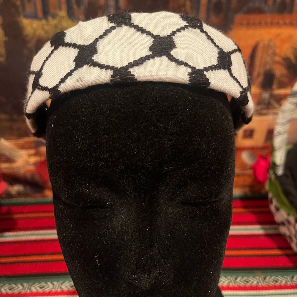 Black and White kuffiyah Patterned Headband